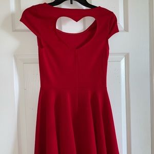 charlotte russe red dress w heart cut out